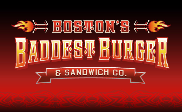 Food Truck Logo Design - Boston's Baddest Burger by Rocketman Creative