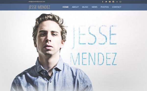 Jesse Mendez Music Website