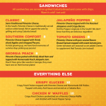Food truck menu design Pimento Cheese Kitchen by Rocketman Creative